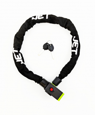 Accesorii-Design-Ornament - Antifurt cu cheie si alarma JET LOCK TY-774 lant, 8x900mm culoare negru