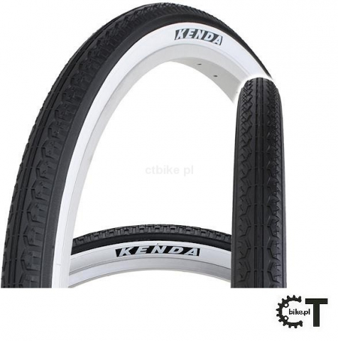 16" - Anvelopa Kenda 16x1.75 (47-305) K123 Strada Negru/Alb