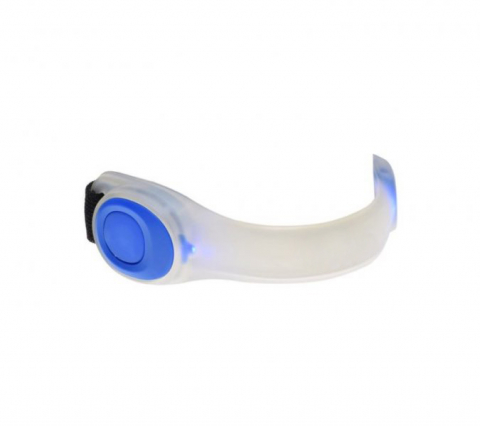 Accesorii Iluminat - Banda reflectorizanta, 2 led-uri, doua moduri de iluminare, alimentare 2 baterii CR2032 incluse