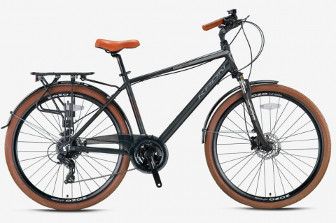 City - Bicicleta City Kron CX 300, roata 28", 24 viteze, cadru aluminiu, frana disc hidraulic, culoare negru