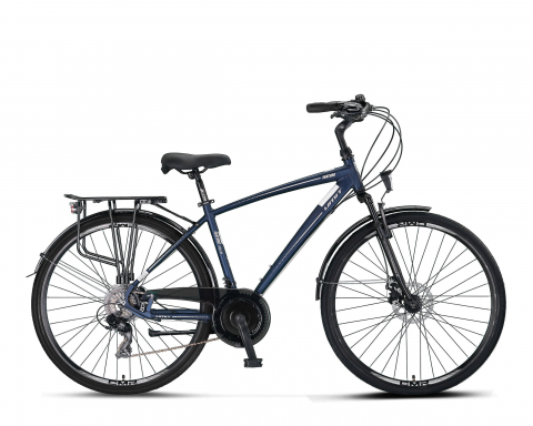 City - Bicicleta City Umit Ventura, M-510-ATB-S, culoare albastru/gri, roata 28", cadru 510mm din aluminiu, frana disc hidraulic, 21 viteze