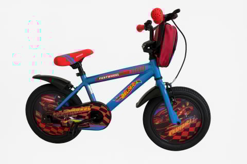 Biciclete - Bicicleta copii Belderia Fastwheel, culoare albastru, roata 18", cadru din otel