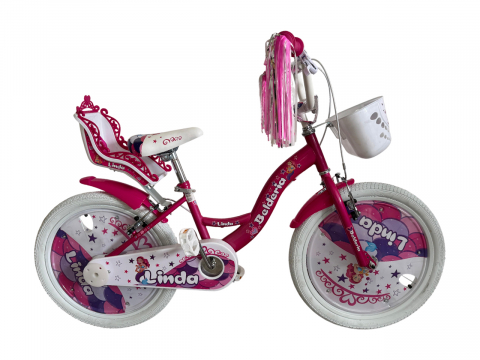 Copii - Bicicleta copii Belderia Linda, culoare roz, roata 18", cadru din otel