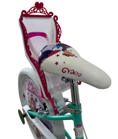 Bicicleta copii Belderia Linda, culoare turcoaz, roata 18", cadru din otel [3]