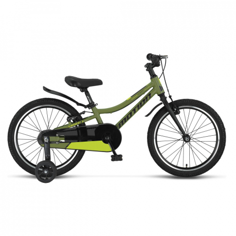 Biciclete - Bicicleta copii Motion, culoare kaki/lime, roata 16", cadru din otel