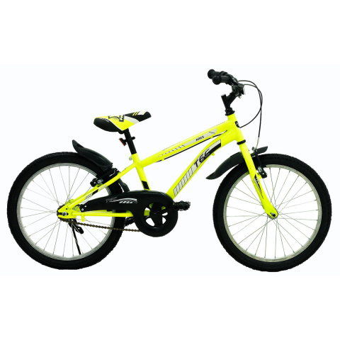 Copii - Bicicleta copii TEC Ares, culoare galben, roata 20", din otel