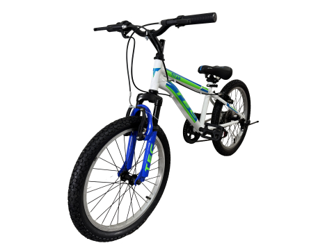Bicicleta copii Tec Titan suspensie fata, roata 20", culoare alb/albastru [2]