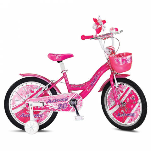 Biciclete - Bicicleta copii UMIT Actress, roata 20", culoare roz, cadru otel