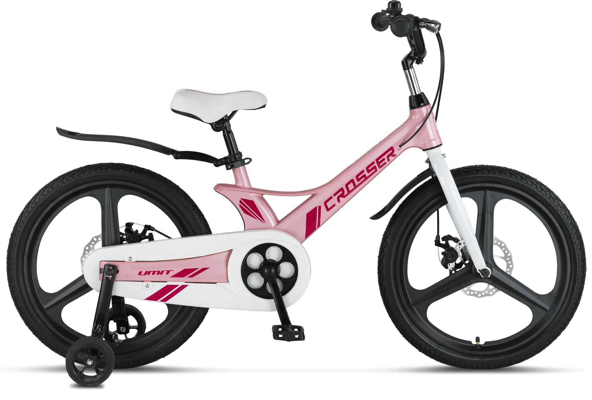 Copii - Bicicleta copii Umit Crosser, culoare roz, roata 20", cadru din aluminiu, frana disc