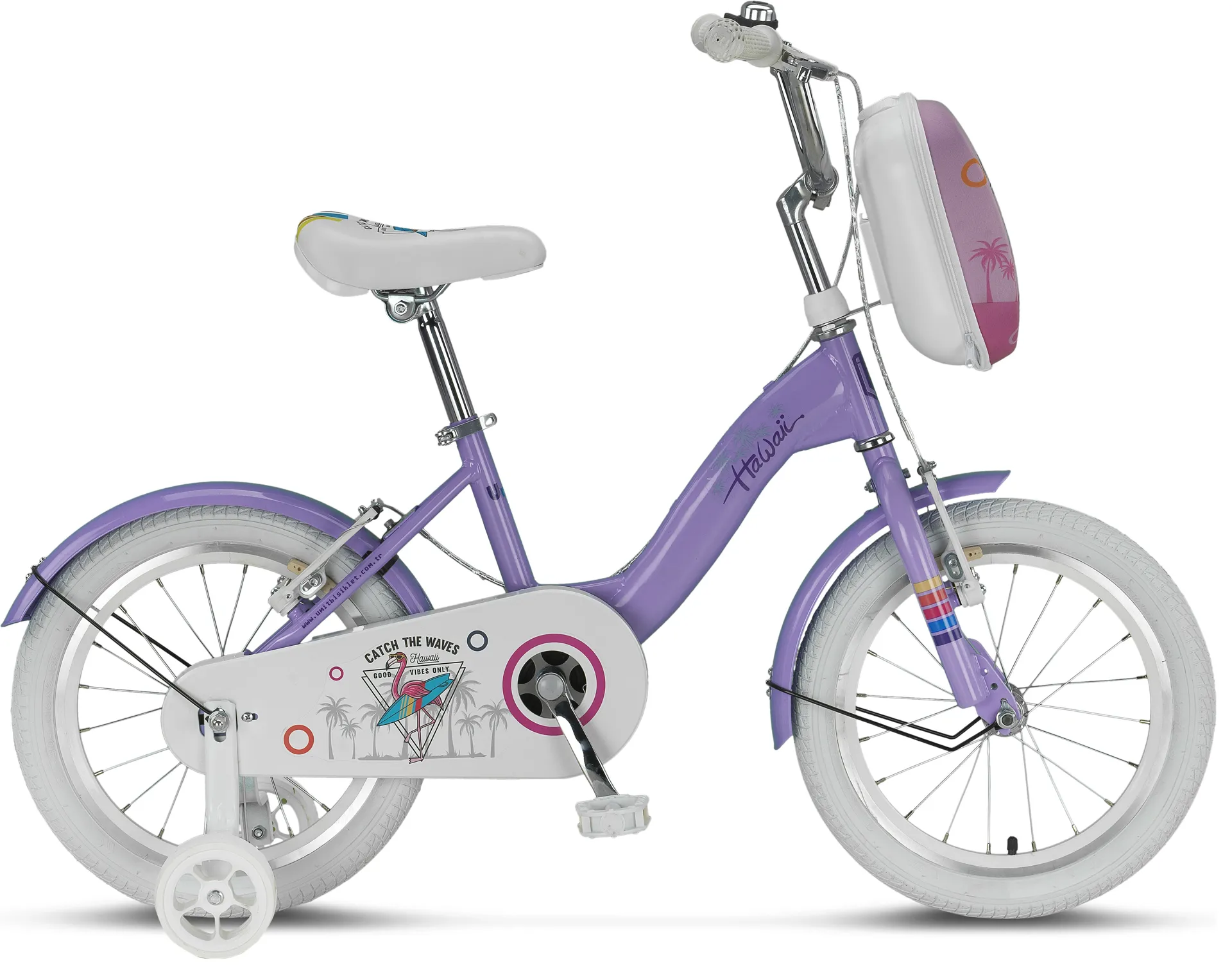 Biciclete - Bicicleta copii UMIT Hawai, culoare mov, roata 16", cadru otel