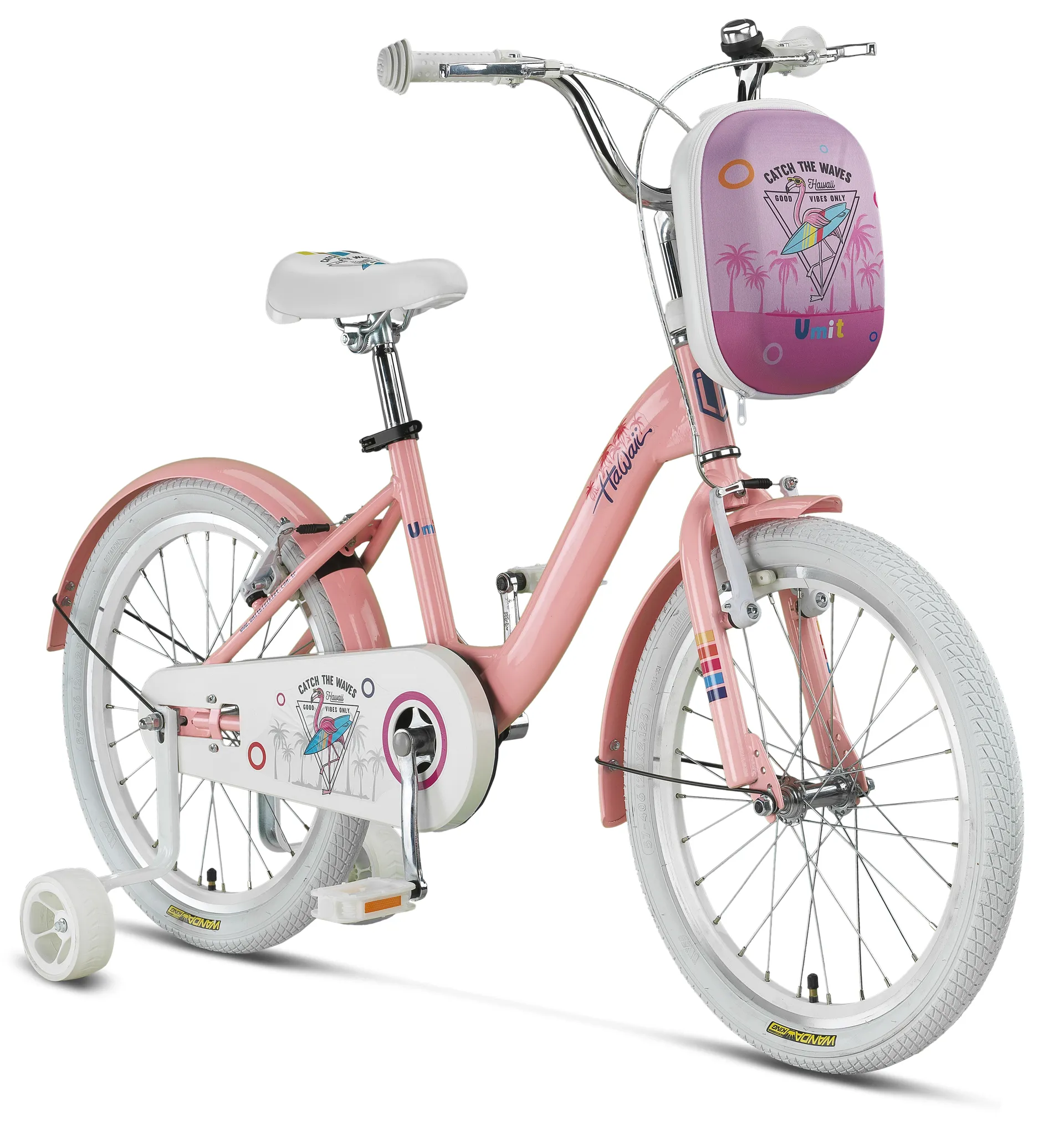 Bicicleta copii UMIT Hawai culoare roz, roata 20", cadru otel [1]
