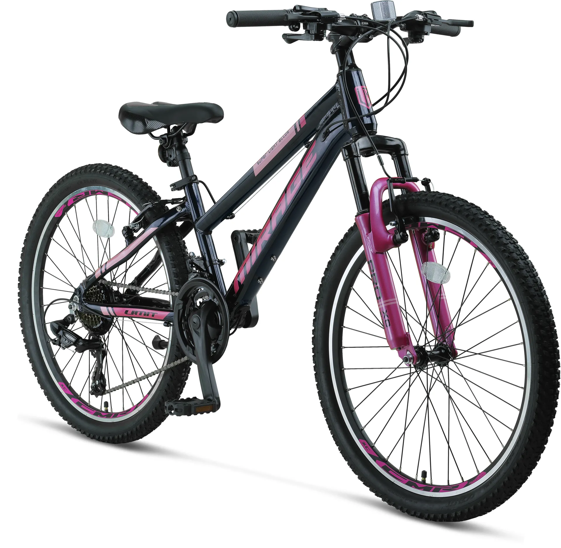 Bicicleta copii UMIT Mirage Girls, culoare antracit/roz, roata 20", cadru aluminiu [1]