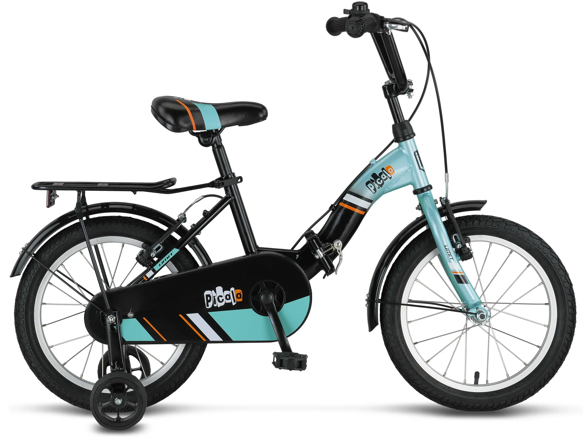 Copii - Bicicleta copii UMIT Picolo pliabila, culoare turcoaz, roata 16", cadru otel