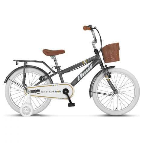 Biciclete - Bicicleta copii Umit Stitch Man, culoare gri, roata 16", cadru otel