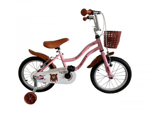 Bicicleta copii Vision Bonny, culoare roz, roata 16", cadru din otel [0]