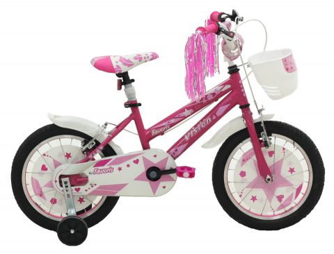 Biciclete - Bicicleta Copii Vision Faworis Culoare Roz/Alb Roata 16" Otel