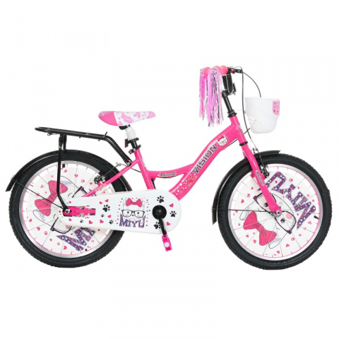 Biciclete - Bicicleta copii Vision Miyu, culoare roz/alb, roata 20", cadru din otel