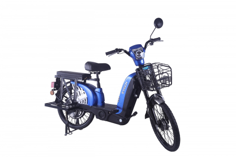 Bicicleta electrica scuter Z-Tech ZT-01, LASER 13, motor 420W, 48V, 12Ah, autonomie 35km, fara permis, culoare albastru [1]