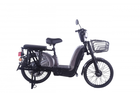 Vehicule Electrice - Bicicleta electrica scuter Z-Tech ZT-01, LASER 13, motor 420W, 48V, 12Ah, autonomie 35km, fara permis, culoare argintiu