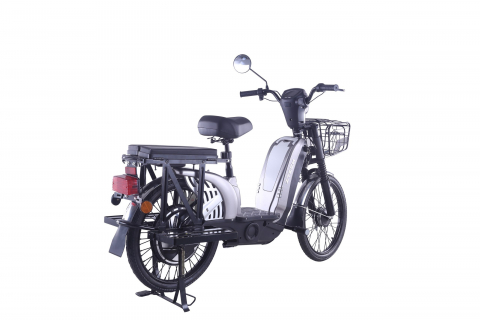Bicicleta electrica scuter Z-Tech ZT-01, LASER 13, motor 420W, 48V, 12Ah, autonomie 35km, fara permis, culoare argintiu [2]