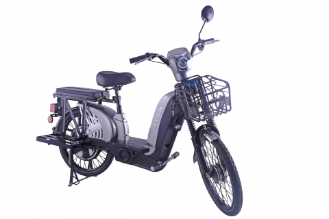 Bicicleta electrica scuter Z-Tech ZT-01, LASER 13, motor 420W, 48V, 12Ah, autonomie 35km, fara permis, culoare argintiu [1]