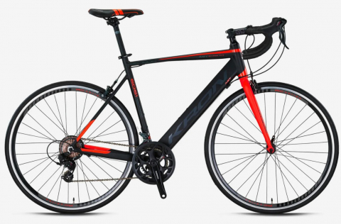 Cursiere - Bicicleta Kron cursiera RC 1000, roata 28", 14 viteze, cadru 540mm din aluminiu, culoare negru/rosu