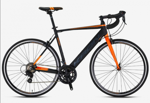 Biciclete - Bicicleta Kron cursiera RC 1000, roata 28", 14 viteze, cadru 560mm din aluminiu, culoare negru/portocaliu