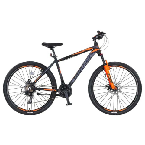 Biciclete - Bicicleta MTB Umit Mirage, 21 viteze, culoare negru/portocaliu, roata 29", cadru din aluminiu 18", V-brake