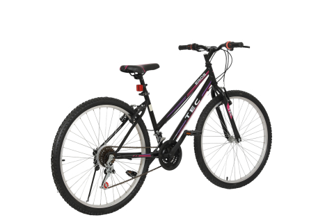 Bicicleta MTB copii TEC Eros, culoare negru/roz, roata 24", cadru din otel [2]
