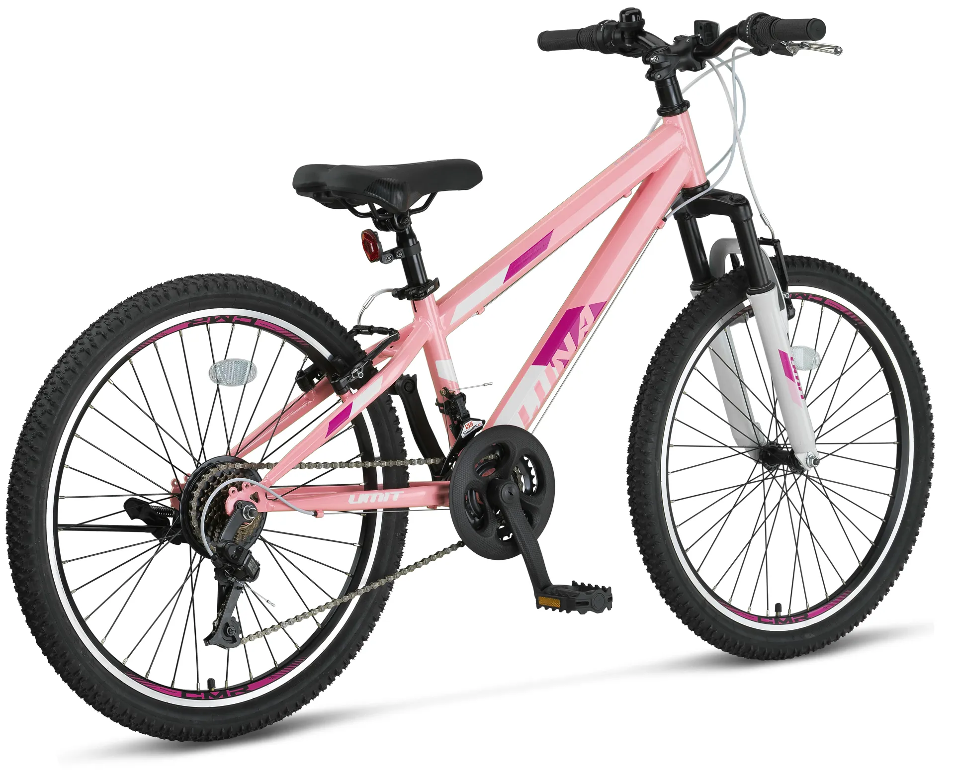 Bicicleta MTB copii Umit Luna Lady, culoare roz pal, roata 24", cadru din otel [1]