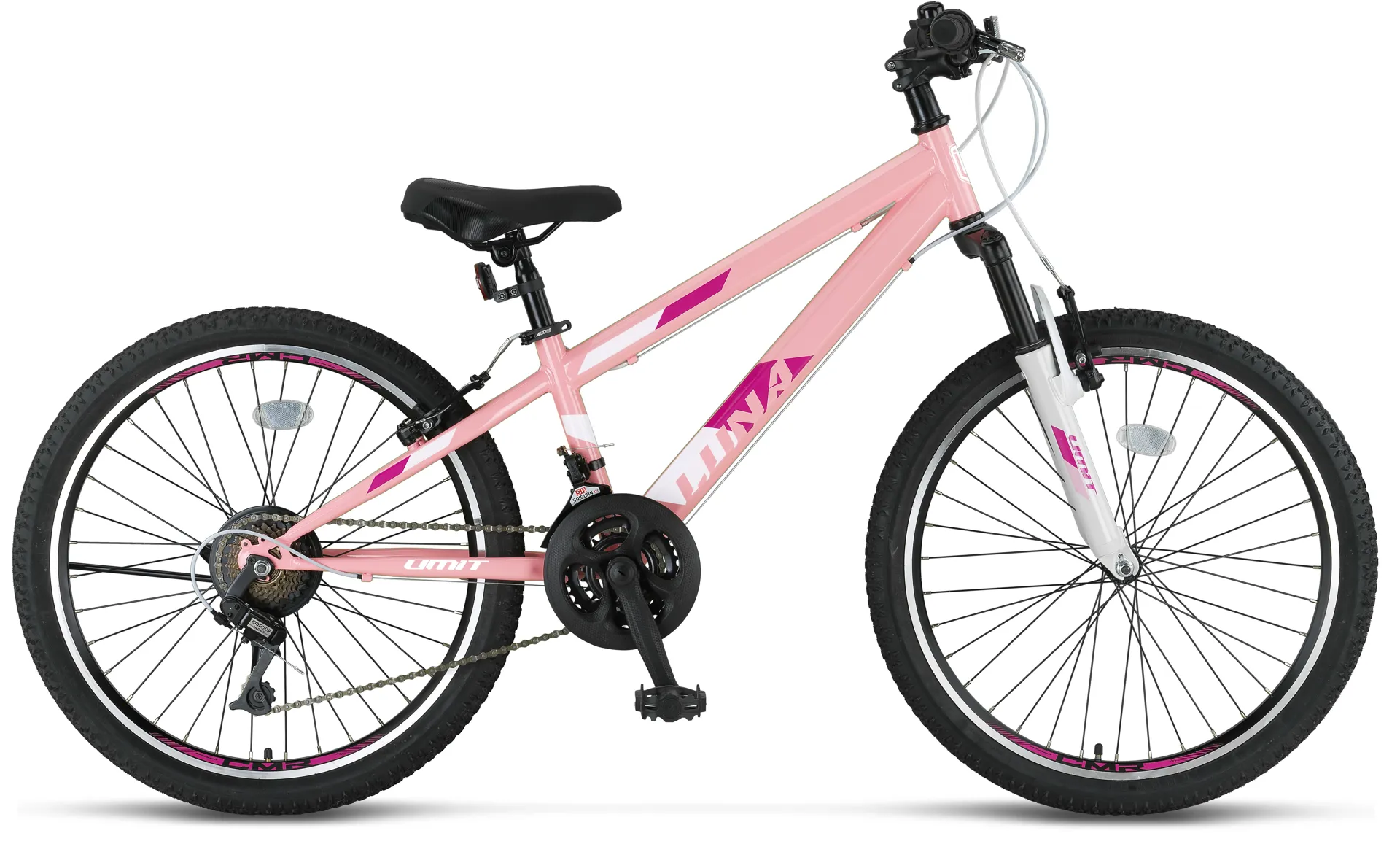 Mountain Bike - Bicicleta MTB Umit Luna Lady, culoare roz pal, roata 26", cadru din otel