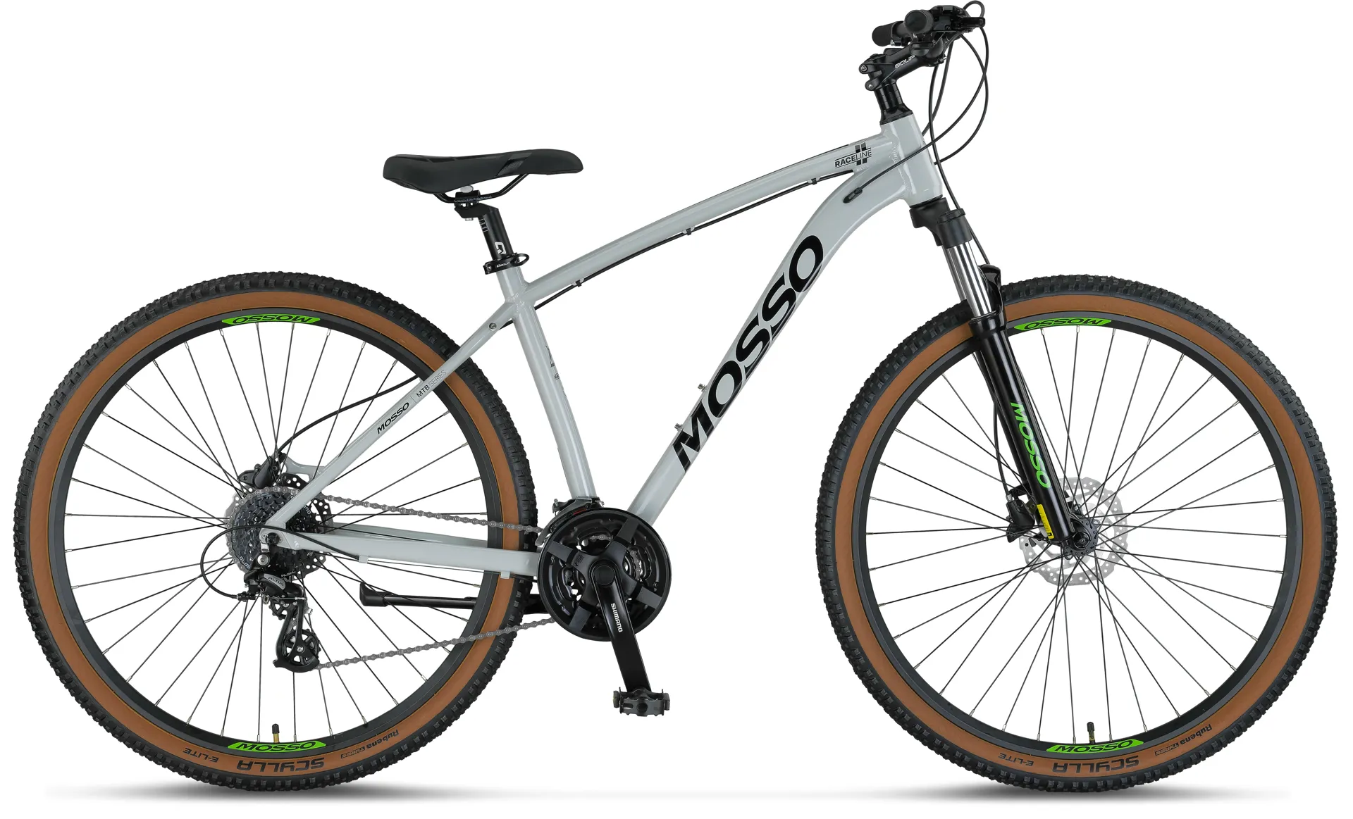 Mountain Bike - Bicicleta MTB Mosso Raceline Man Hidraulic, roata 29", cadru 18" din aluminiu, culoare gri deschis