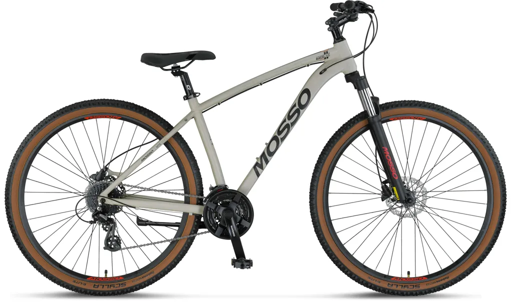 Mountain Bike - Bicicleta MTB Mosso Raceline Man Hidraulic, roata 29", cadru 18" din aluminiu, culoare gri nisipiu