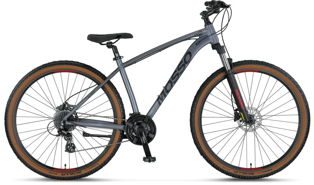 Biciclete - Bicicleta MTB Mosso Raceline Man Hidraulic, roata 29", cadru 20" din aluminiu, culoare gri inchis