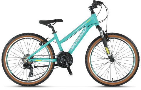 Biciclete - Bicicleta Mosso Wildfire V Lady, roata 24", cadru din aluminiu, culoare Turcoaz