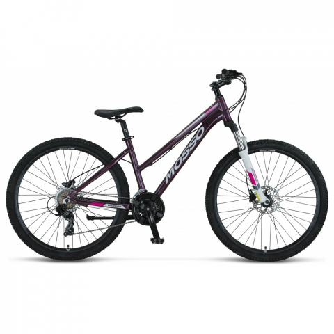 Mountain Bike - Bicicleta MTB Mosso Wildfire Lady, frane hidraulice, roata 27.5, cadru 16" din aluminiu, culoare violet/roz