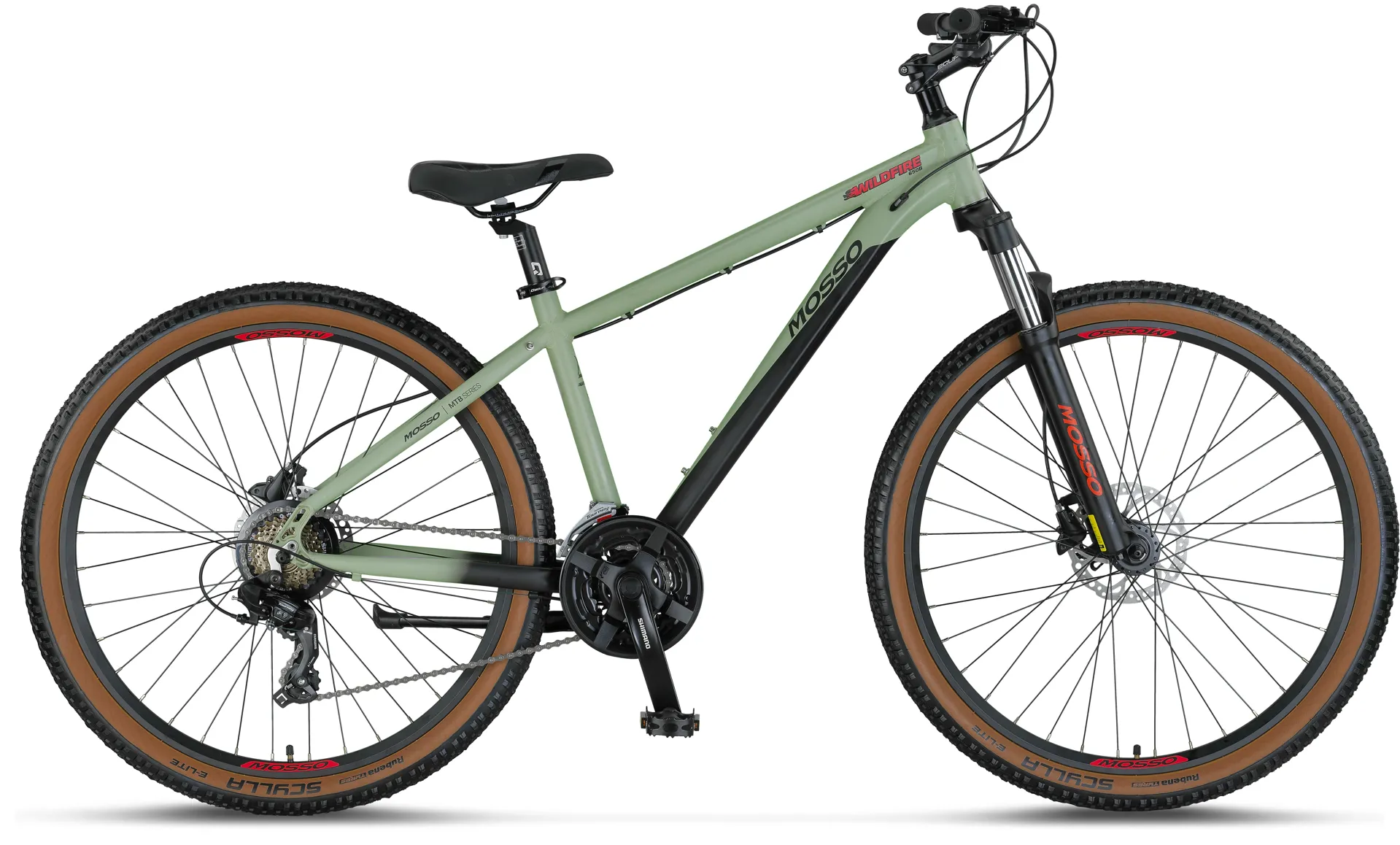Mountain Bike - Bicicleta MTB Mosso Wildfire Man Hidraulic, roata 27.5", cadru 18" din aluminiu, culoare verde mat