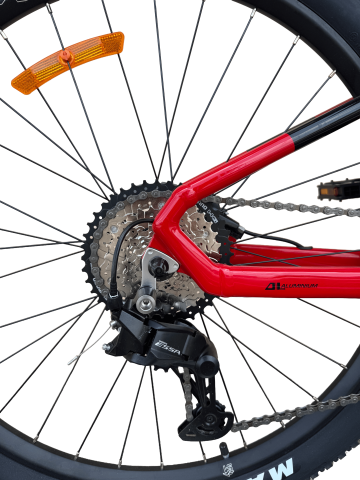 Bicicleta MTB Storm Raptor 1.0, 27.5 Inch, Cadru 13, Frane Hidraulice, Rosu/Negru [3]