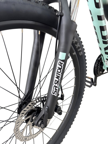 Bicicleta MTB Storm Shark Lady 1.0, 27.5 Inch, Cadru 13, 2D Frane pe Disc, Turcoaz/Negru - Copie [3]