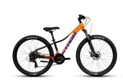 Mountain Bike - Bicicleta MTB Storm Shark Man 1.0, 27.5 Inch, Cadru 13, Frane pe Disc, Portocaliu/Negru