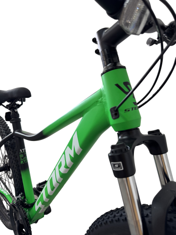 Bicicleta MTB Storm Shark Man 1.0, 27.5 Inch, Cadru 17, Frane pe Disc, Verde/Negru [4]