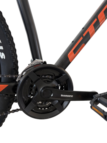 Bicicleta MTB Storm Shark Man 1.0, 29 Inch, Cadru 21, Frane pe Disc, Negru Mat/Portocaliu [4]