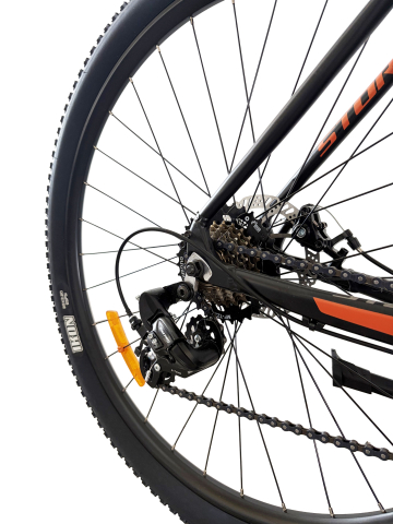 Bicicleta MTB Storm Shark Man 1.0, 29 Inch, Cadru 21, Frane pe Disc, Negru Mat/Portocaliu [5]