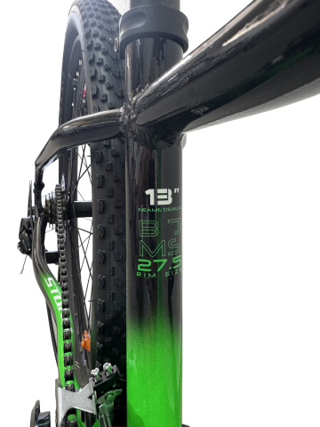 Bicicleta MTB Storm Shark Man 2.0, 27.5 Inch, Cadru 13,2D Frane Hidraulice, Verde/Negru [10]