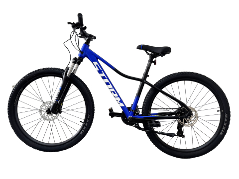 Mountain Bike - Bicicleta MTB Storm Shark Man 2.0, 27.5 Inch, Cadru 15,2D Frane Hidraulice, Albastru/Negru