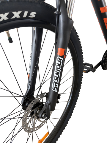 Bicicleta MTB Storm Shark Man 2.0, 29 Inch, Cadru 21, 2D Frane Hidraulice, Negru/Portocaliu [9]