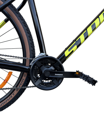 Bicicleta MTB Storm Trail Man 1.0, 29 Inch, Cadru 21, Frane Hidraulice, Negru/Galben [6]