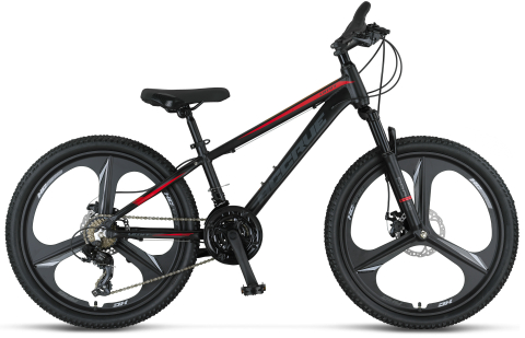 Copii - Bicicleta copii MTB Umit Accrue, 2D , negru/rosu , roata 20", cadru aluminiu