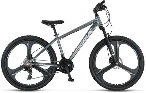 Mountain Bike - Bicicleta MTB Umit Accrue, cadru 18", gri/alb, roata 27.5", cadru aluminiu, frana disc hidraulic, 2026