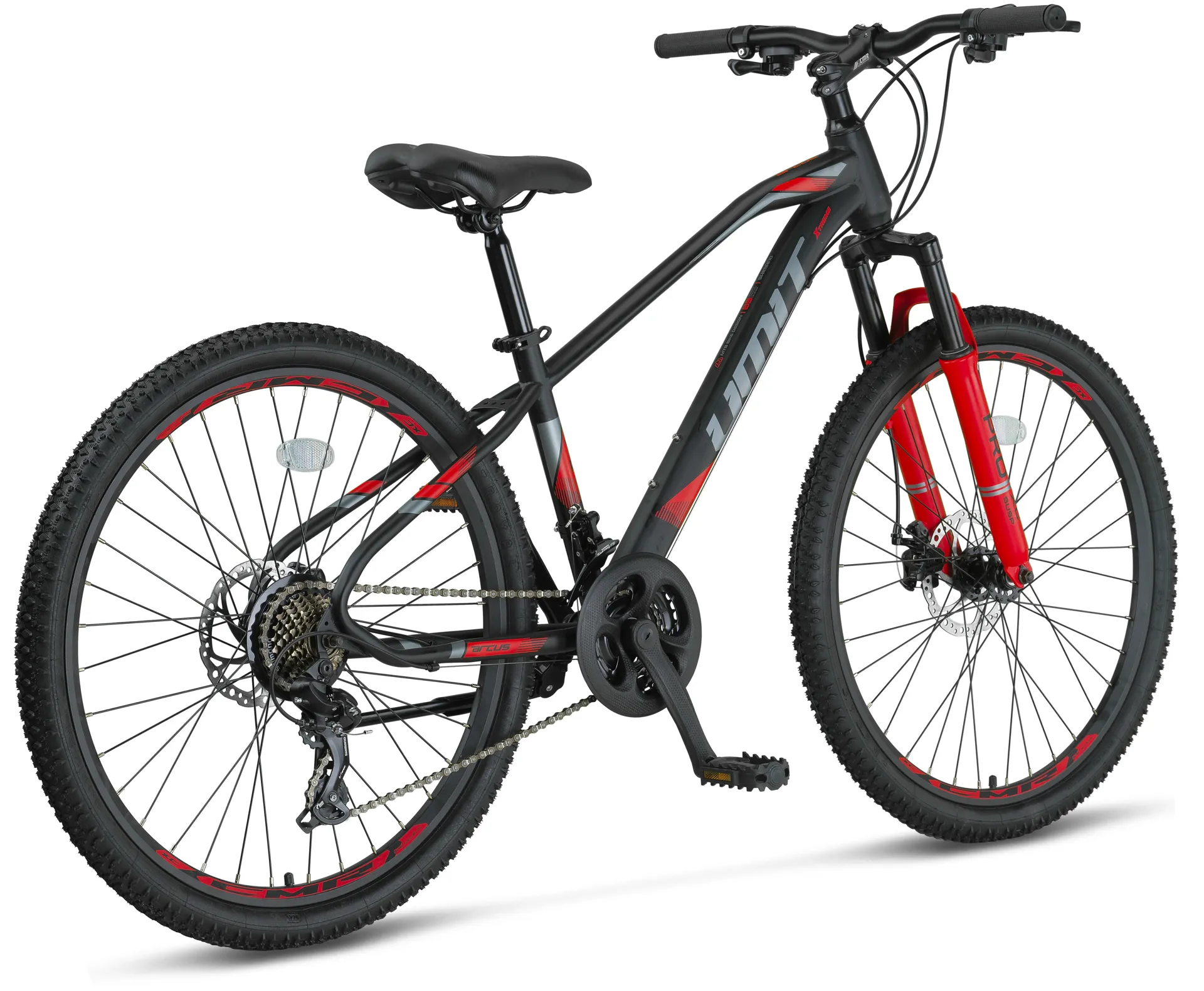 Bicicleta MTB Umit Arcus 2D, culoare negru/rosu , roata 27.5", cadru otel, frana disc, 21 viteze [1]